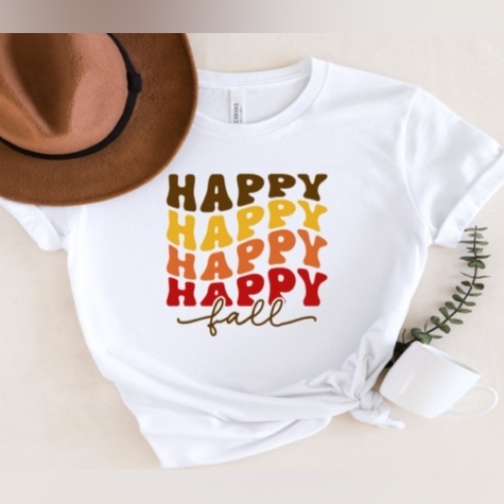 Happy Fall Tee- White